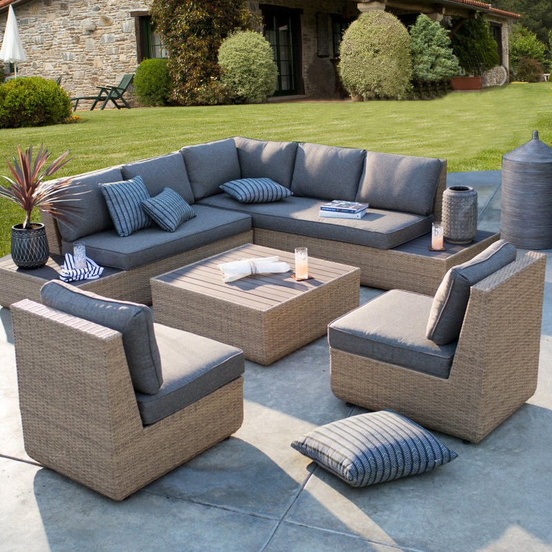 Outdoor Furniture Metal Chairs - Outdoor-Sofa, Rattan-Gartenmöbel für Hotel, Verkaufsbüro, Wintergarten,