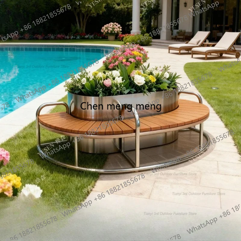 D80 Edelstahl-Blumenkasten-Sit – Outdoor Furniture Metal Chairs Bewertung und Preis