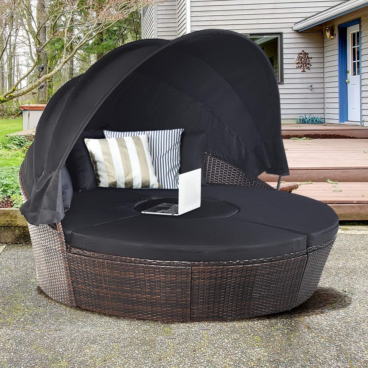 Outdoor-Tagesbett mit Baldachi – Outdoor Daybed Furniture Bewertung und Preis