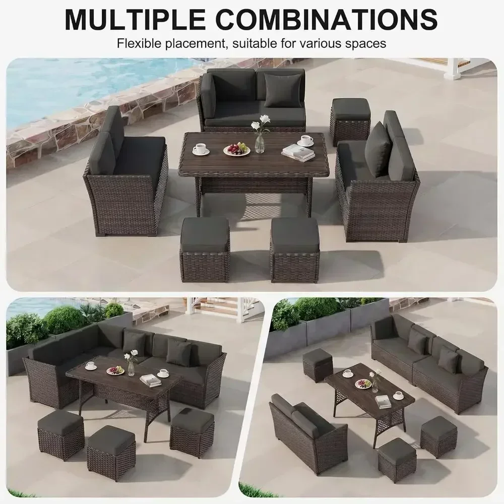 7-teiliges Outdoor-Möbelset au – Outdoor Furniture Metal Chairs Bewertung und Preis
