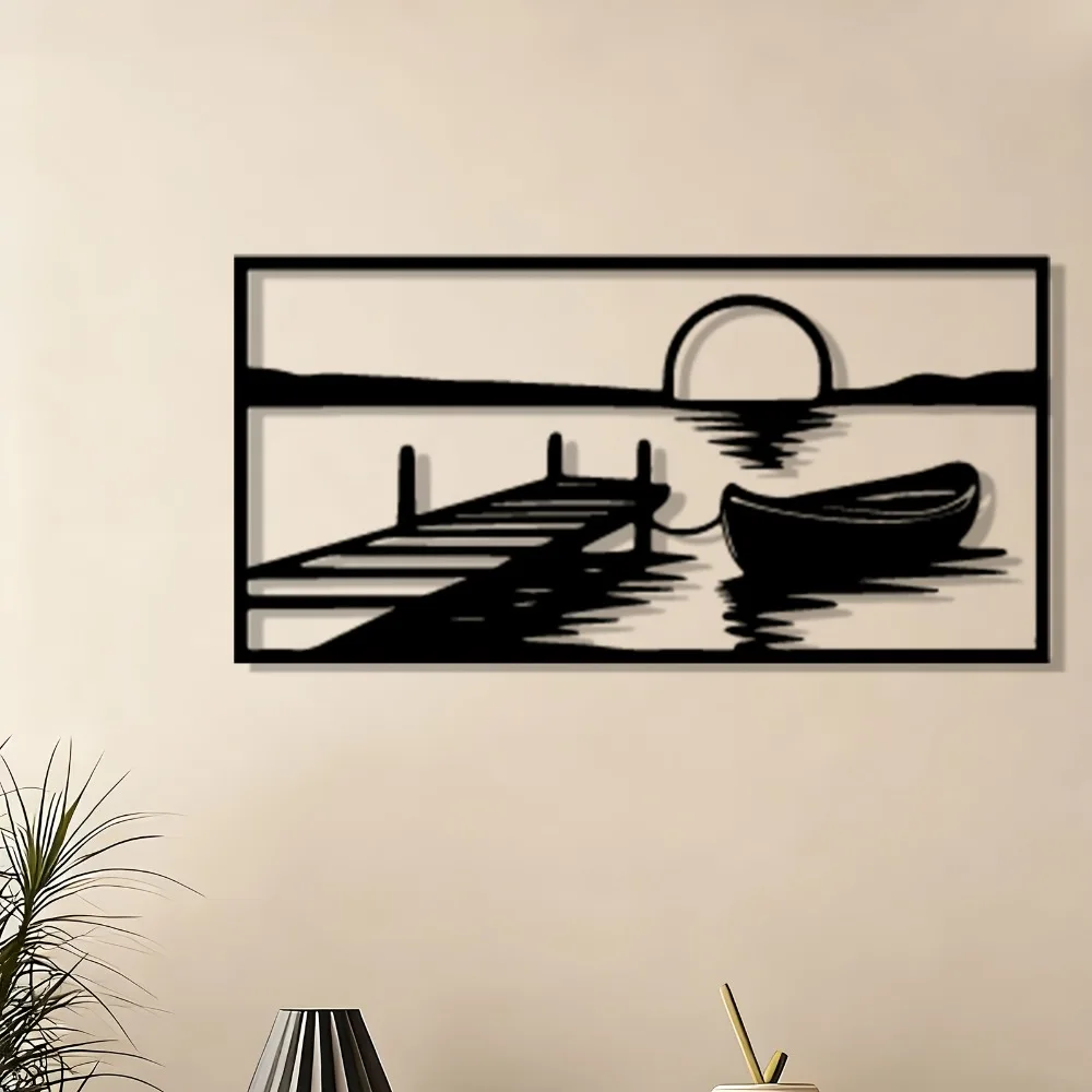 Sunset Lake Eisen-Wandkunst –  – Outdoor Furniture Metal Bewertung und Preis