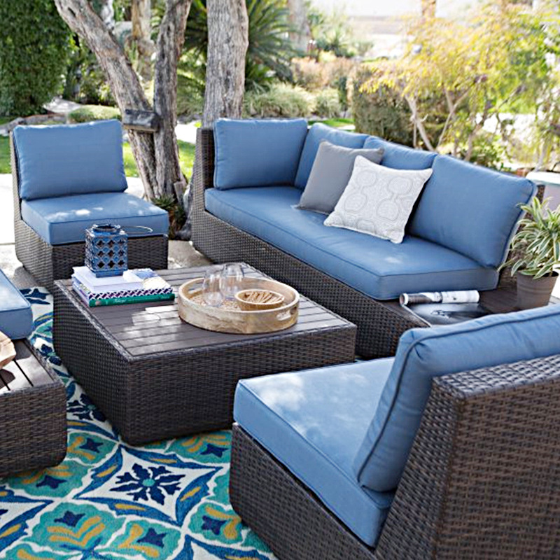 Outdoor-Sofa, Rattan-Gartenmöb – Outdoor Furniture Metal Chairs Bewertung und Preis